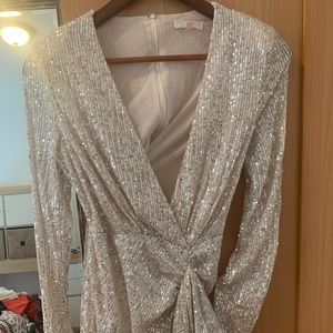 Sequins wrap dress